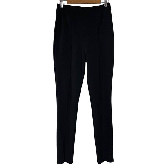 Zara High Rise Ribbed Leggings Women's Size XL Front Slit Elastic Waist Workwear - Picture 2 of 10